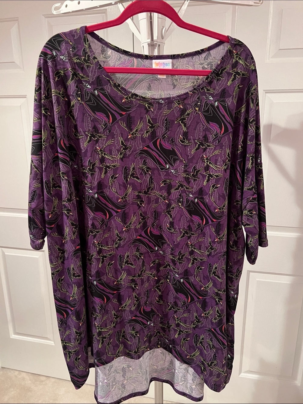 LuLaRoe Maleficent Scoop Neck Irma Tunic 3XL EUC